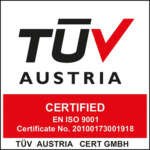 Certificação TÜV Austria, segundo a norma NP EN ISO 9001